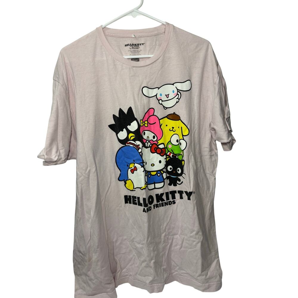 Sanrio Hello Kitty and Friends Pink Graphic T-Shirt Size XL